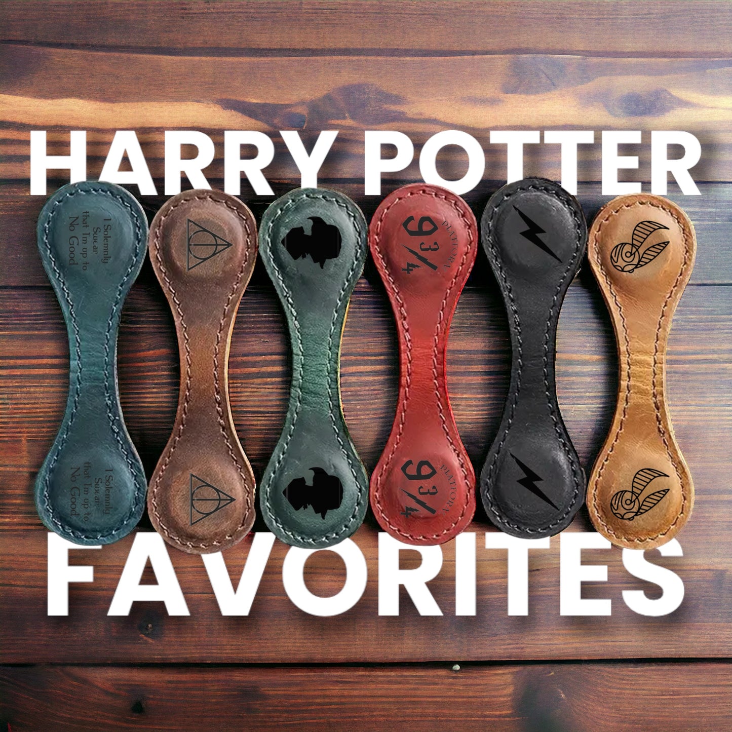 Magnetic Leather Harry Potter Bookmarks - FountainDesignStudio