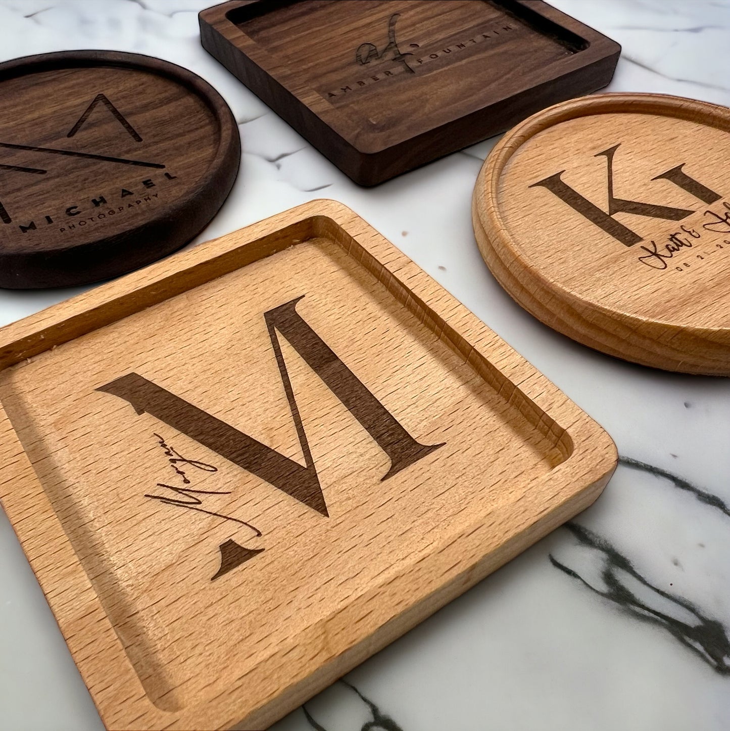 Wooden Coasters - FountainDesignStudio