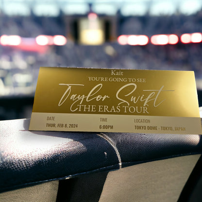 Luxury Golden Concert Ticket - FountainDesignStudio