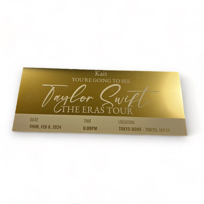 Luxury Golden Concert Ticket - FountainDesignStudio