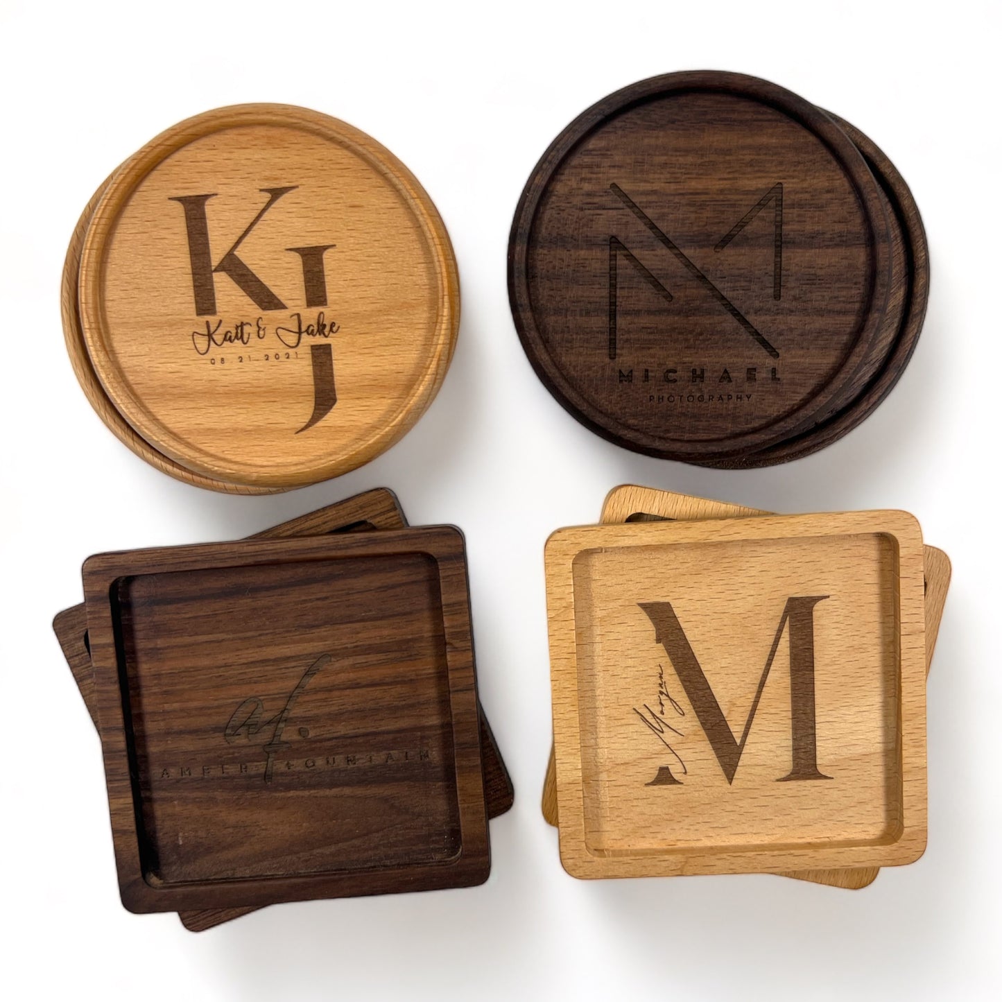 Wooden Coasters - FountainDesignStudio