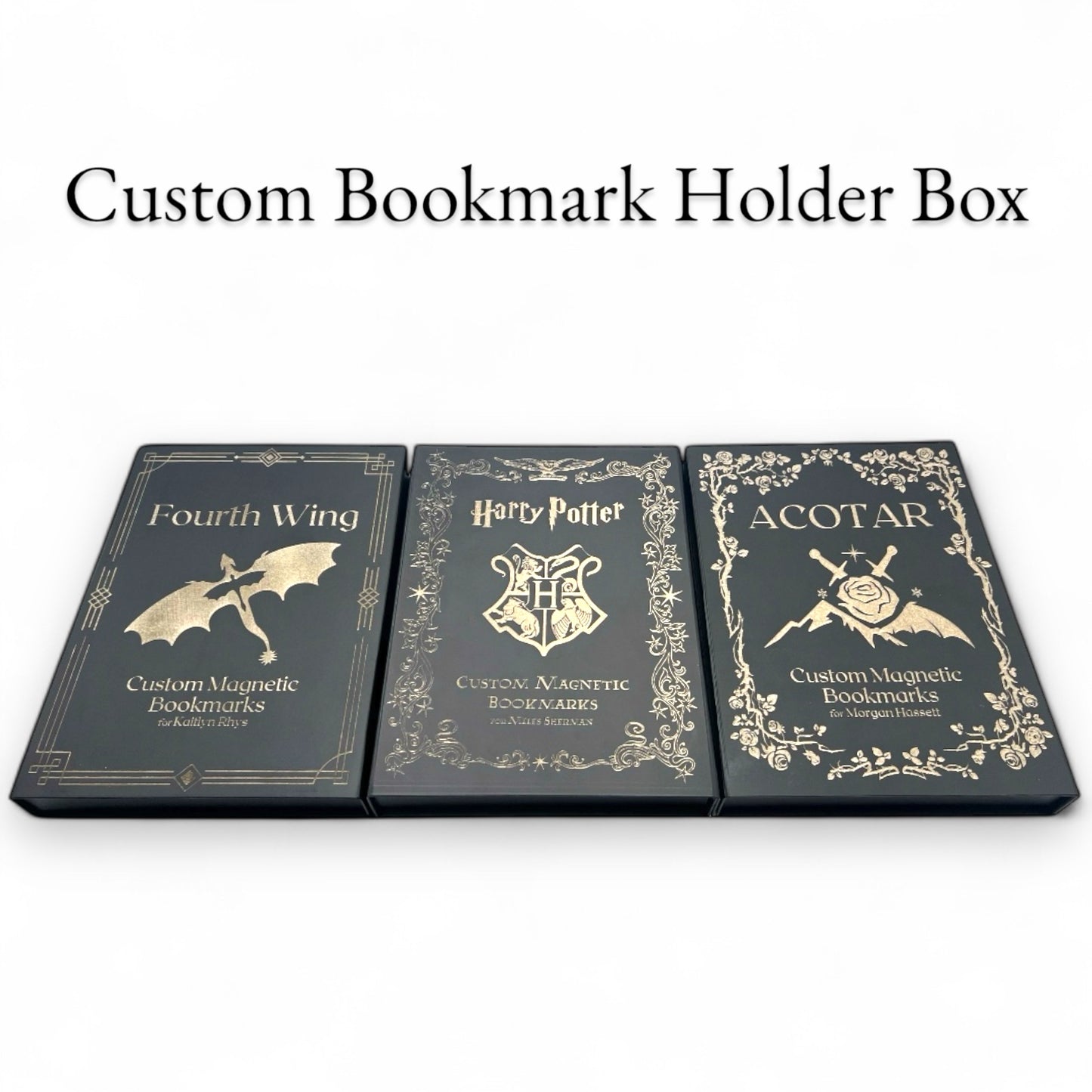 Magnetic Fourth Wing Leather Bookmarks