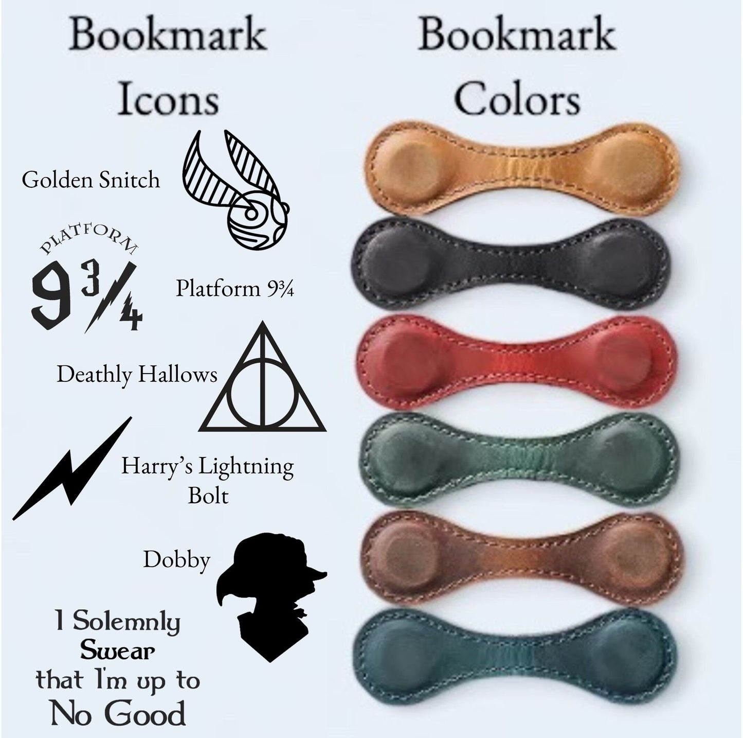 Magnetic Leather Harry Potter Bookmarks - FountainDesignStudio