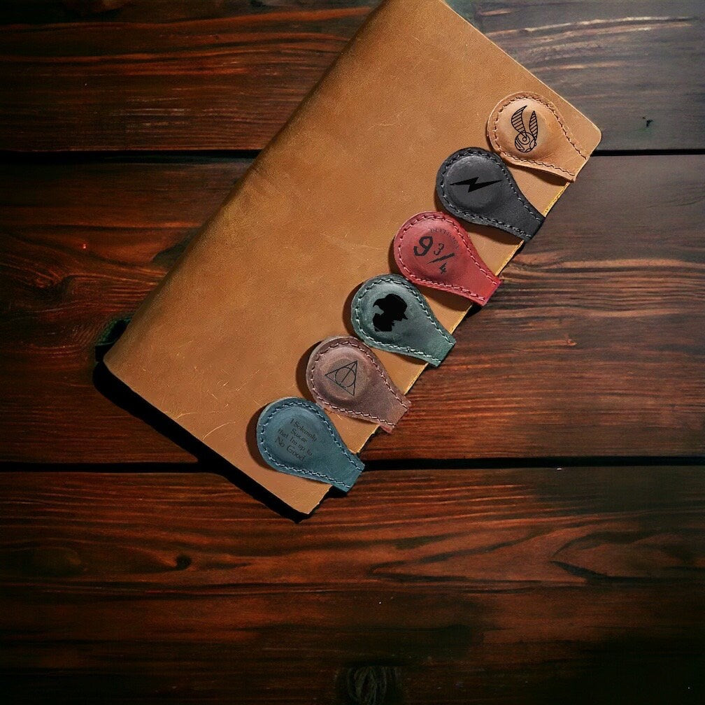 Magnetic Leather Harry Potter Bookmarks - FountainDesignStudio