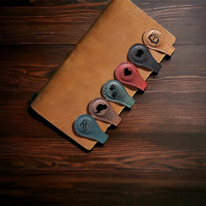 Magnetic Custom Leather Bookmarks - FountainDesignStudio